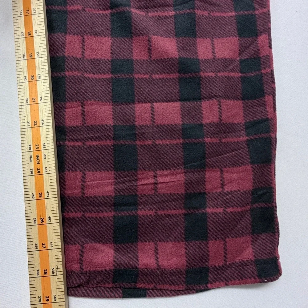 Sonoma Men XXL Red Black Plaid Microfleece Pajama Pants New